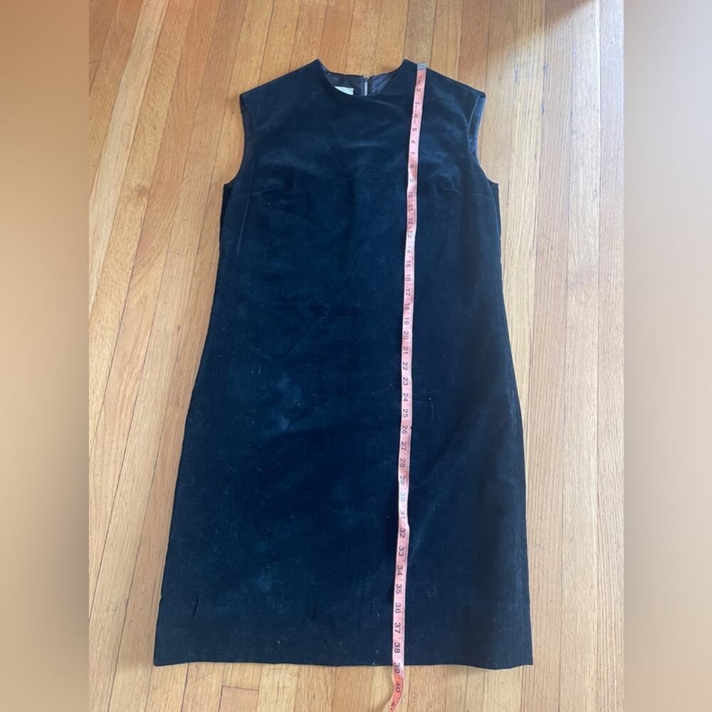 60s Vintage Bobby Brooks Black Velvet Shift Dress - Picture 7 of 9